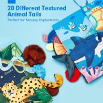 hahaland Baby Books 0-6 Months 2PCS Baby Toys 6 to 12 Infant Touch Feel First Cloth Crinkle Soft Books 0-3-6-12-18 Months Baby Boy Girl Shower Gifts Set for Newborn Baby Sensory Learning Stroller Toys - Image 4